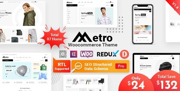 Metro – Tema minimalista para tiendas en línea con WooCommerce