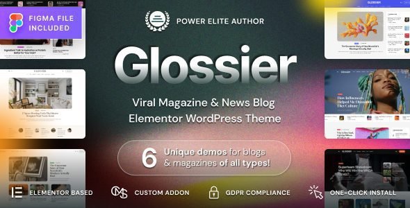 Glossier: Tema WordPress ideal para revistas y sitios de noticias digitales