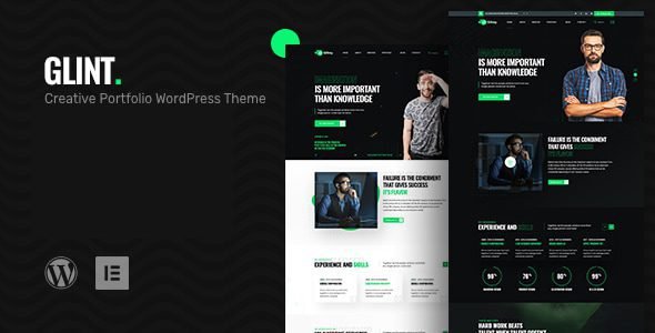 Glint: Tema WordPress para crear un portafolio personal profesional