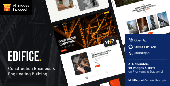 Edifice: tema WordPress ideal para sitios de construcción y arquitectura