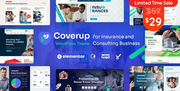 CoverUp: Tema WordPress para sitios de seguros y consultoría empresarial