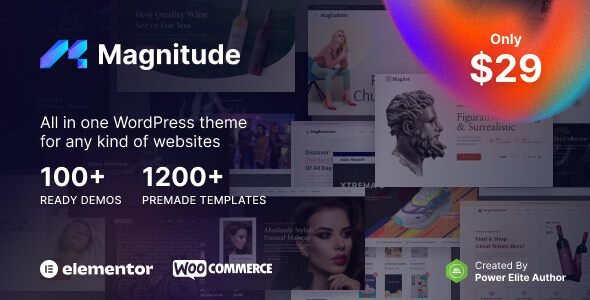Magnitude: Tema WordPress multiusos para Elementor y tiendas en línea