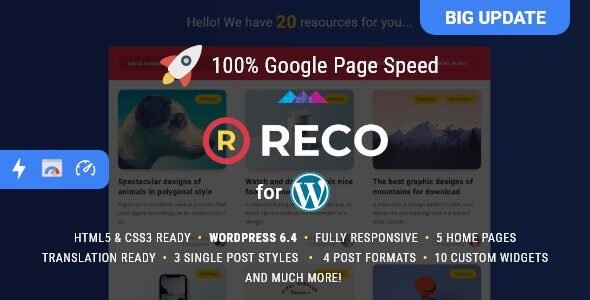 Reco: tema minimalista y rápido para blogs y revistas digitales en WordPress