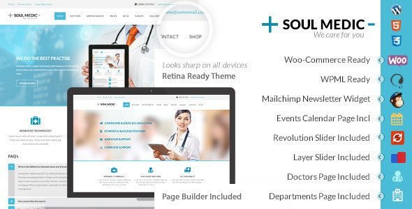 SoulMedic: tema WordPress ideal para sitios médicos y consultorios