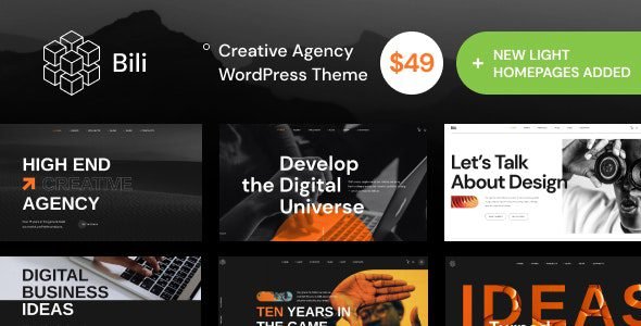 Bili: tema WordPress para agencias creativas y portafolios modernos