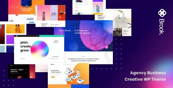 Brook: Opciones creativas para sitios web de agencias y negocios en WordPress