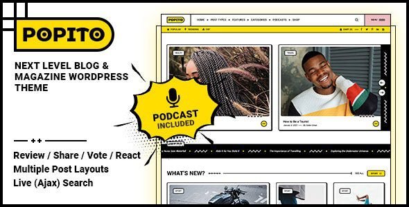 Popito: tema WordPress ideal para blogs personales y revistas digitales