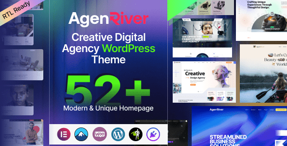 AgenRiver, el tema WordPress ideal para agencias digitales creativas