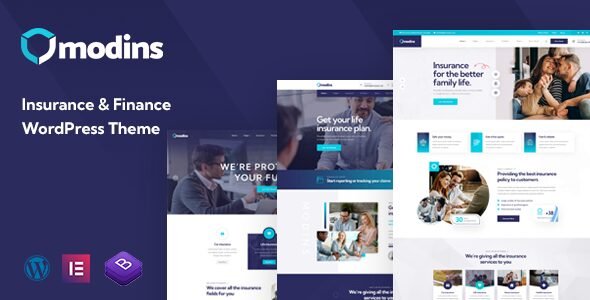 Modins: tema WordPress para empresas de seguros y finanzas
