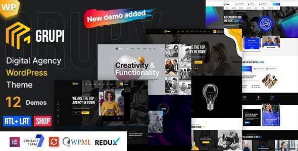 Grupi: plantilla WordPress para agencias digitales y creativas
