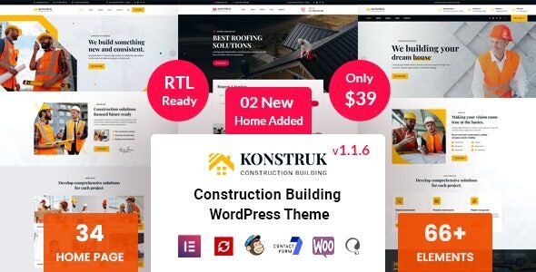 Konstruk: tema WordPress para empresas de construcción y arquitectura