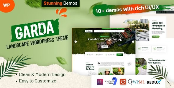 Garda, tema WordPress ideal para sitios de jardinería y paisajismo