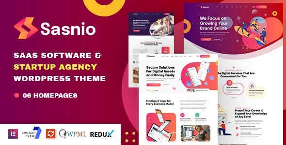 Sasnio: Tema WordPress para startups SaaS y empresas tecnológicas