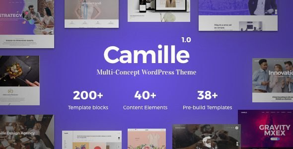 Camille: Tema multi-concepto para crear sitios WordPress profesionales
