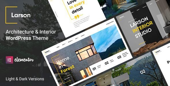 Larson, tema de WordPress para sitios de arquitectura y diseño profesional