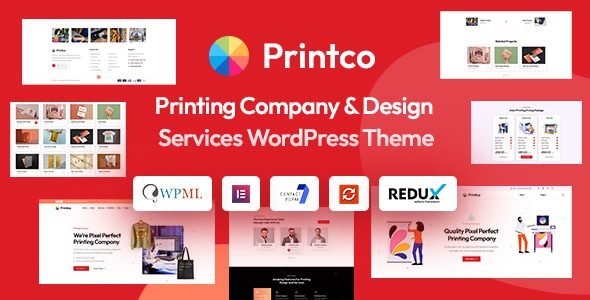 Printco: Tema WordPress para empresas de servicios de impresión y diseño
