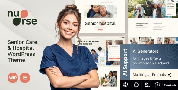 Nurse: tema WordPress para sitios médicos y cuidado de adultos mayores