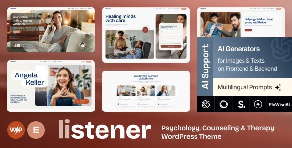 Listener: Tema WordPress para sitios de psicología y servicios de salud