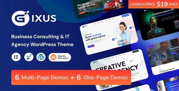 Gixus: Tema WordPress ideal para consultoría empresarial y agencias IT