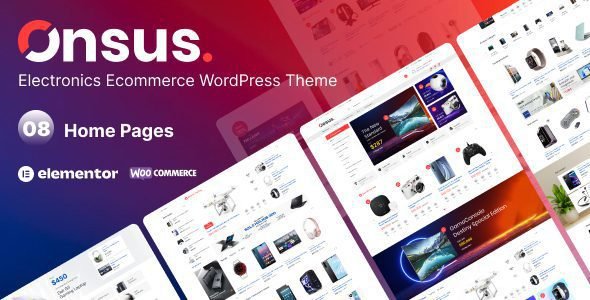 Onsus, tema WordPress ideal para tiendas en línea de electrónica