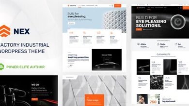 Nex: Tema de WordPress para sitios web industriales modernos y flexibles