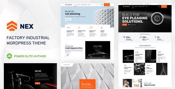 Nex: Tema de WordPress para sitios web industriales modernos y flexibles