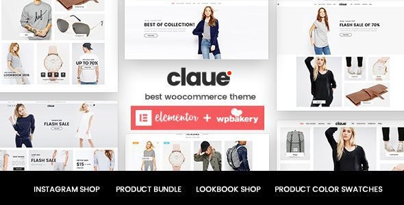 Claue: tema minimalista para tiendas WooCommerce con integración Elementor