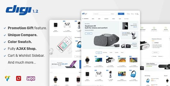 Digi: Tema WooCommerce para tiendas de electrónica y productos digitales