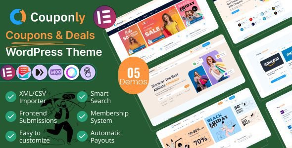 Couponly: Tema WordPress ideal para sitios de cupones y ofertas en línea