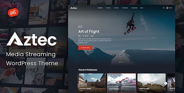 Aztec: Tema WordPress para sitios de streaming y membresías en línea