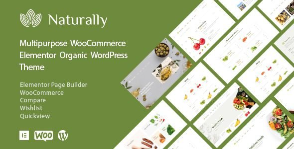 Naturally: Tema para tiendas de alimentos orgánicos con WooCommerce y Elementor