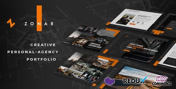 Zonar: Tema WordPress adaptable para portafolios personales creativos
