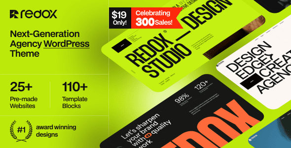 Redox: Tema WordPress para agencias creativas y portafolios modernos