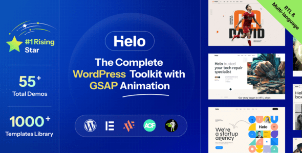 Helo: tema WordPress multiusos con integración avanzada para Elementor