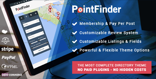 PointFinder: tema WordPress ideal para crear sitios de directorios y listados