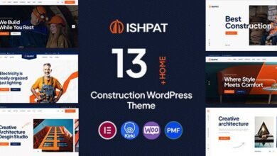 Ishpat: tema de WordPress para empresas de construcción y remodelación