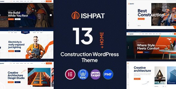 Ishpat: tema de WordPress para empresas de construcción y remodelación