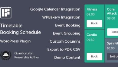 Timetable Booking Schedule para WordPress: organiza horarios y reservas fácilmente