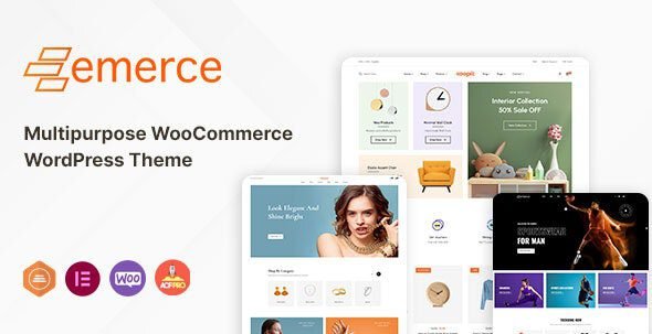 Emerce: tema multipropósito para tiendas WooCommerce con Elementor