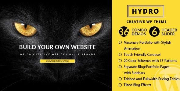HYDRO: tema One Page profesional para portafolios y agencias en WordPress