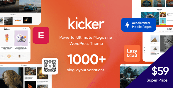 Kicker: tema moderno para blogs y revistas digitales en WordPress