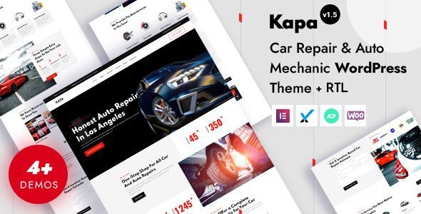 Kapa: Tema de WordPress para talleres mecánicos y servicios automotrices