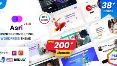 Asri: Tema WordPress adaptable con Elementor para sitios y tiendas en línea