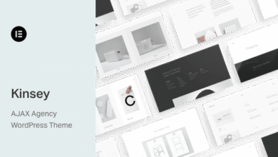 Kinsey: Tema WordPress AJAX para agencias y creativos modernos