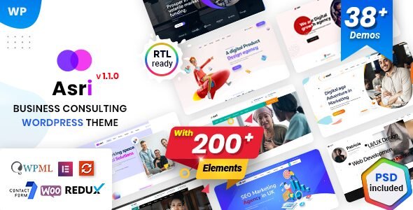 Asri: Tema WordPress adaptable con Elementor para sitios y tiendas en línea