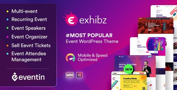 Exhibz: Tema de WordPress para crear sitios web de conferencias y eventos