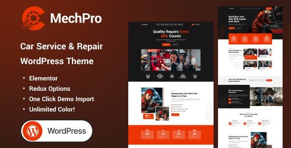 Mechpro: Tema WordPress para talleres y servicios automotrices