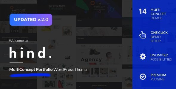 Hind: Tema WordPress para portafolio creativo y fotografía profesional