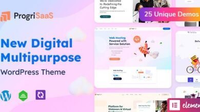 ProgriSaaS: Tema WordPress creativo para empresas SaaS y startups