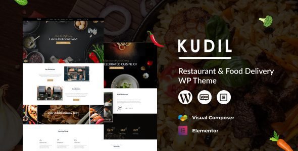 Kudil: Tema de WordPress para restaurantes y servicios de comida en línea
